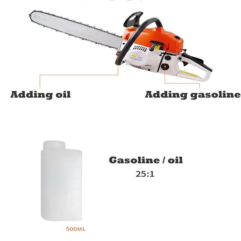 20 Inch High Power Handheld Gasoline Chain Saw 52CC Heavy Duty Wood Cutter Cordless Portable Logging Chainsaw