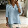 JPNTKY Women's Fashion Casual V-Neck Long Sleeve Blouses & Shirts