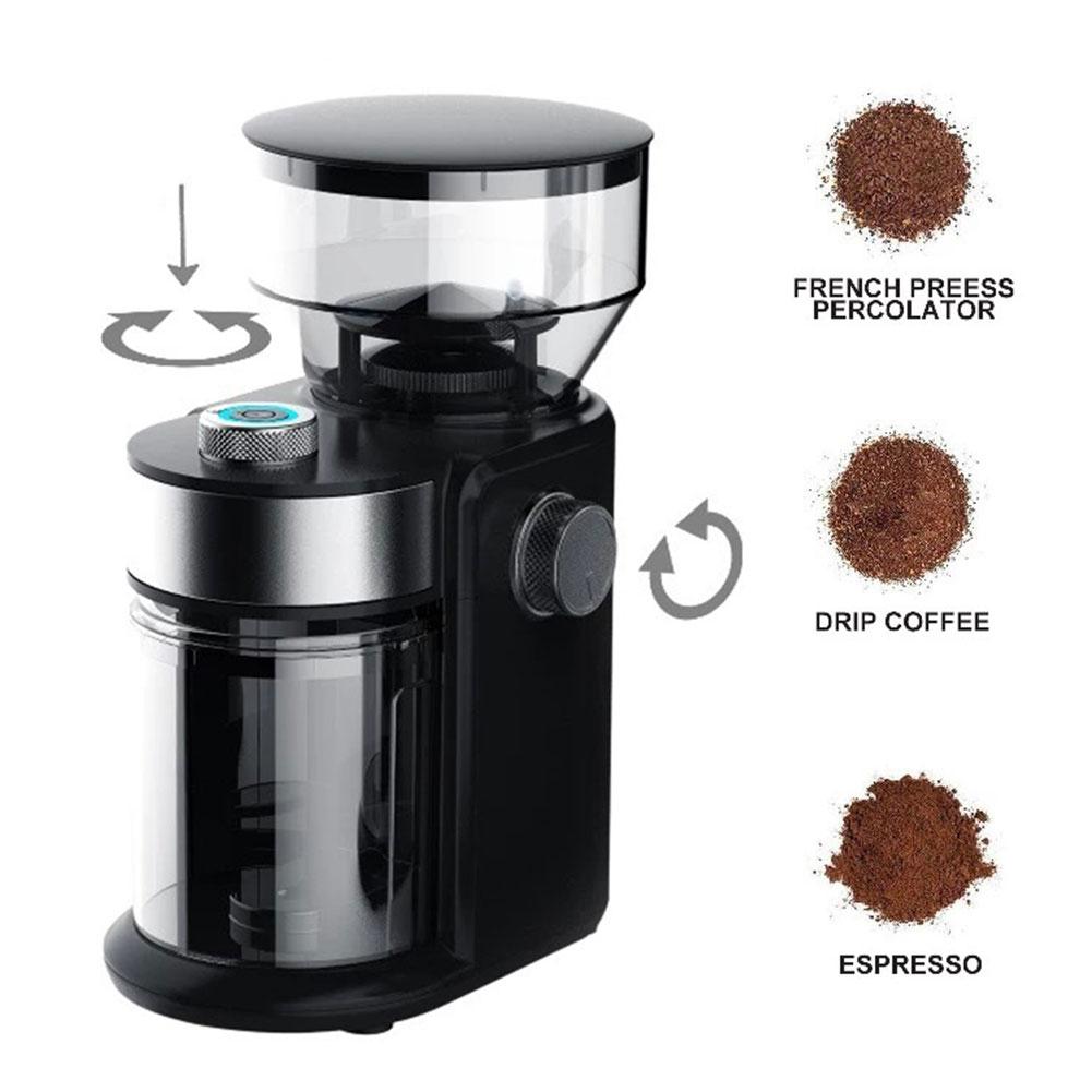 Electric Burr Coffee Grinder Coffee Bean Grinding Machine Coffee Beans Grinder for Espresso French Press Drip Coffee