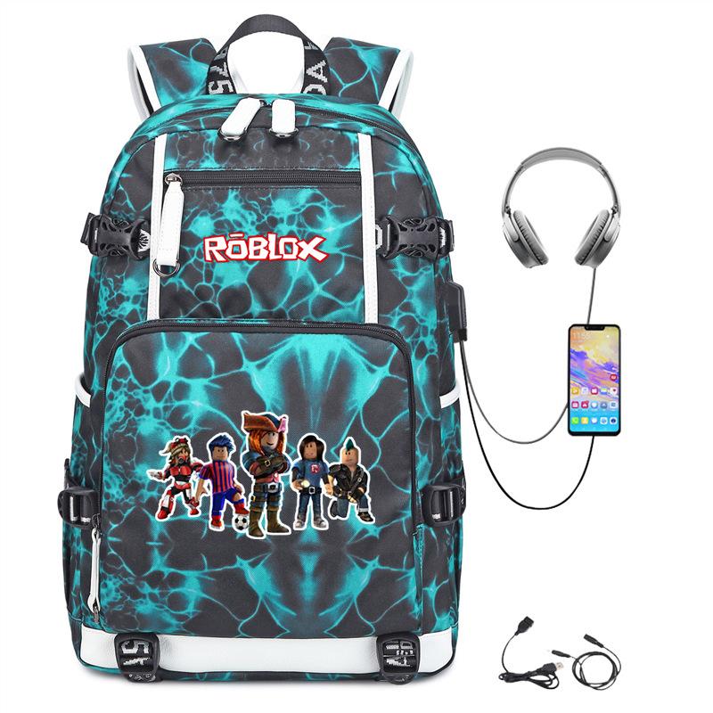Cartoon Game Merchandise With Usb Hiking Bag College Students Outdoor Travel Large Capacity Backpack Bag