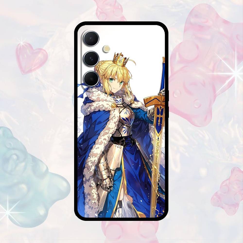 AAA Anime Fate Saber  Phone Case For Samsung S25,S24,S21,S22,S23,S30,Ultra,S20,Plus,Fe,Note,10,9,5G Black Cover