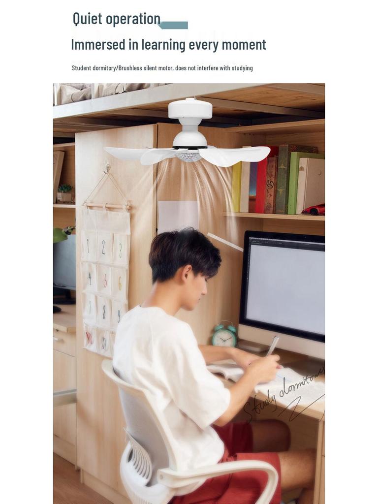 Faltbarer Solar-Deckenventilator mit Licht für Outdoor-Camping, Wohnheime, Bauernhöfe - Große Windkraftflügel