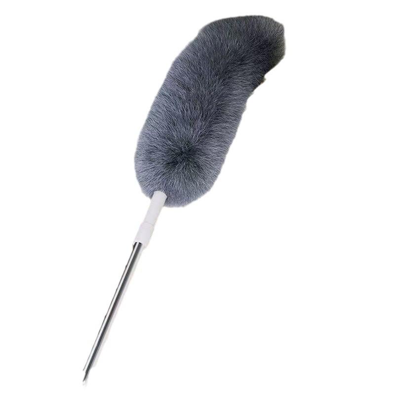 Retractable Electrostatic Chicken Feather Duster for Ceiling and Wall Cleaning