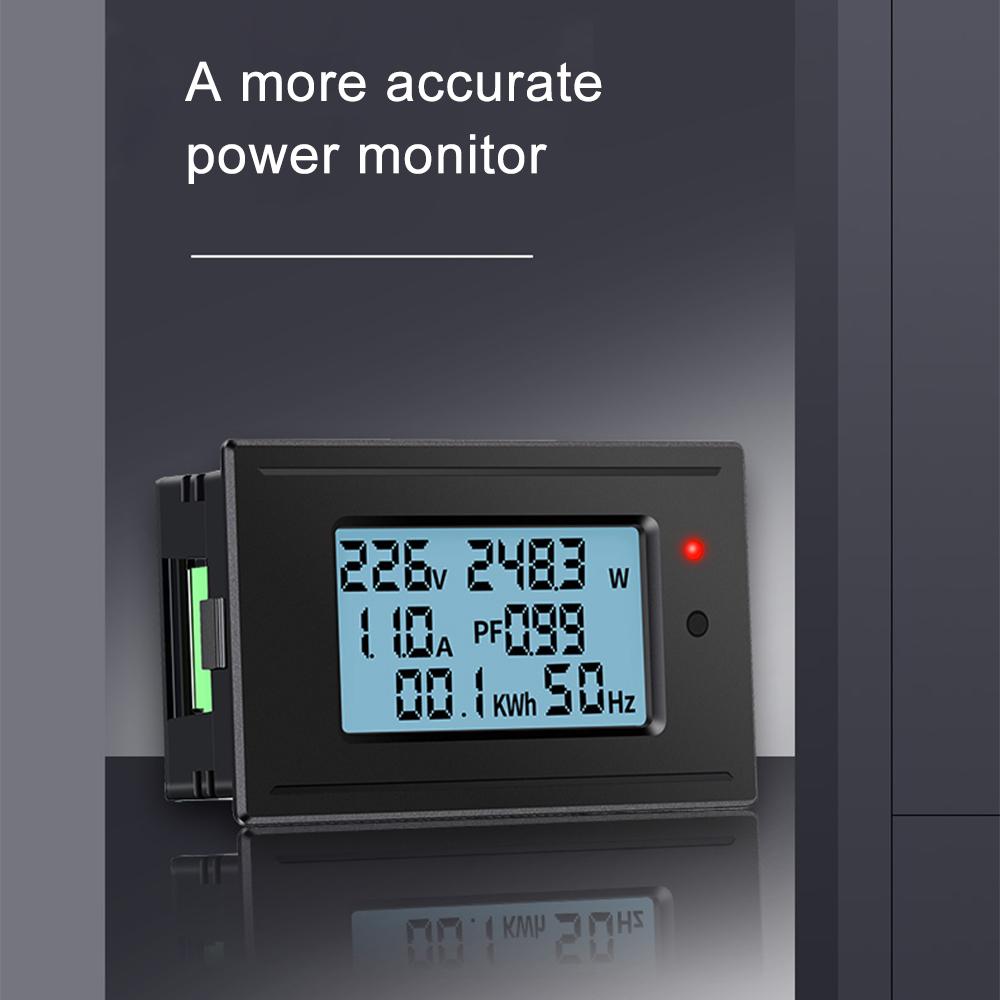 Digital Voltmeter Ammeter AC 5A/10A/20A/100A Power Electricity Meter 1100W/2200W/4400W/22000W HD Display Voltage Current Meter