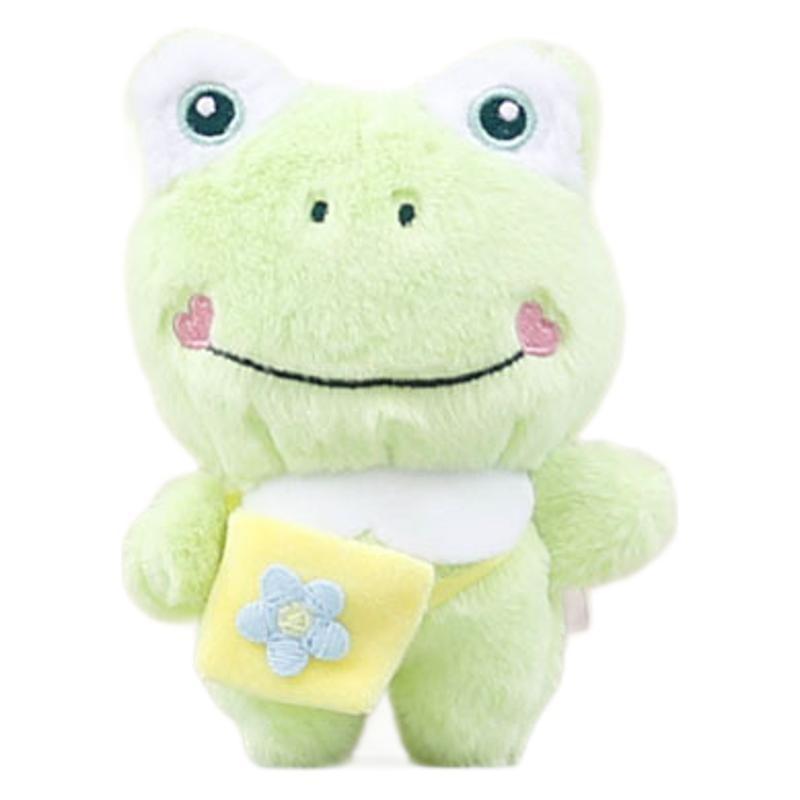 Sweet Blue And Green Frog Plush Pendant Keychain Perfect Accessory Backpack
