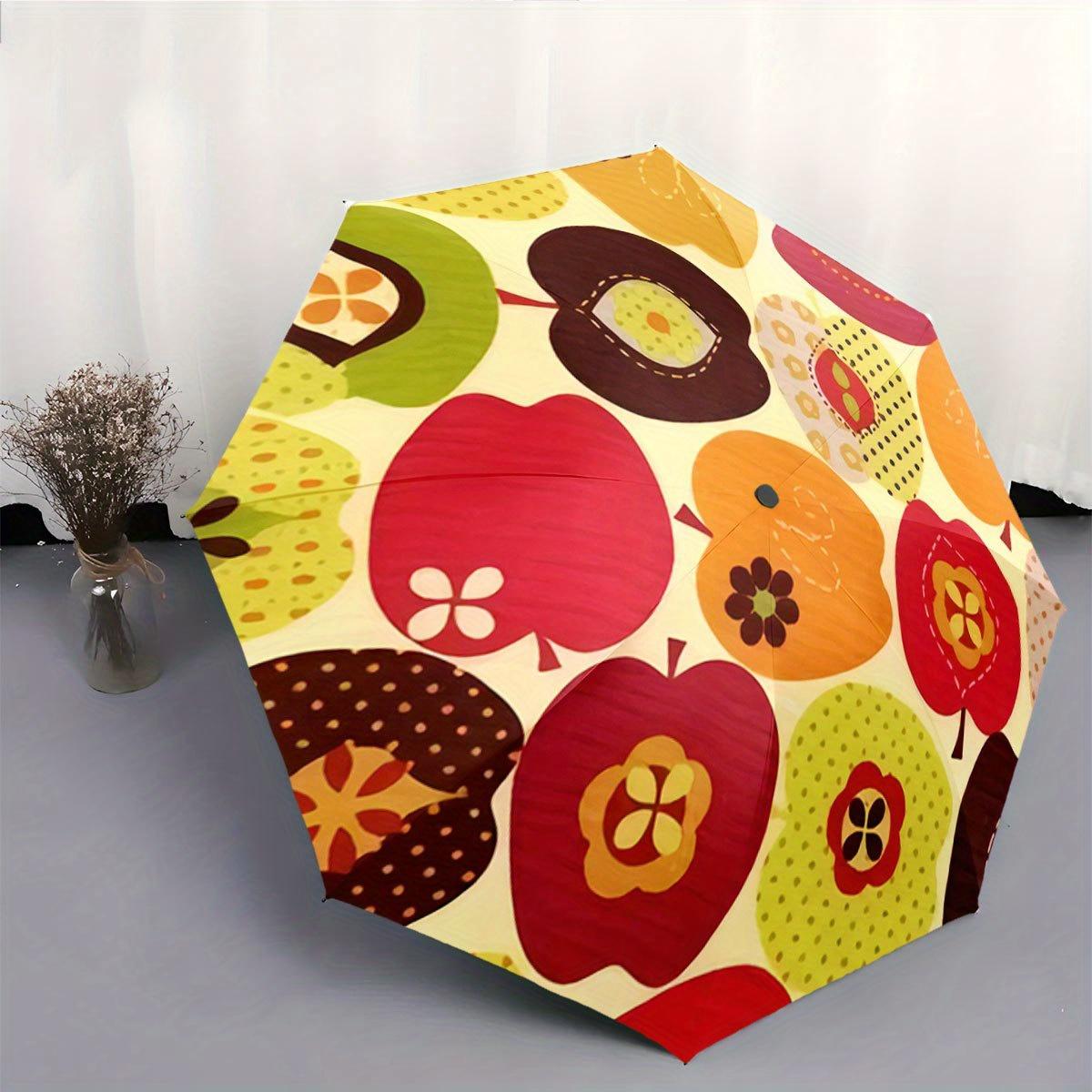 

Automatic Open/Close Umbrella with One-Touch Button - Compact Folding Umbrella, Portable Collapsible Design, 8-Rib Sturdy Fram (as the picture,Iron&8K)