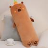 Cuddly Capybara Plush Toy Sets Stuffed Capybara Dolls Long Sleep Squishy Pillow Sofa Cushion Xmas Holiday Birthday Surprise Gift Option for Girl