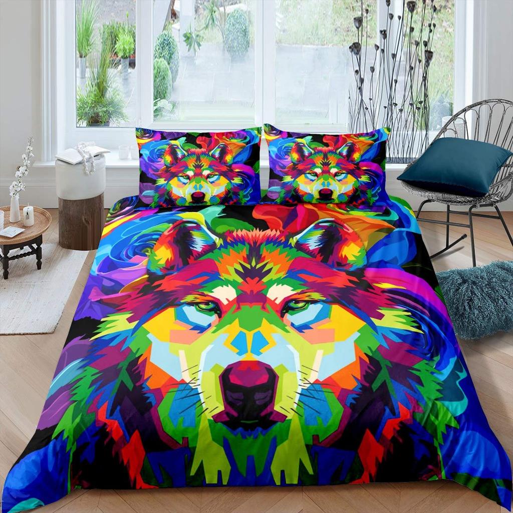 Comforter Boho Wolf - Wildlife Animal Theme