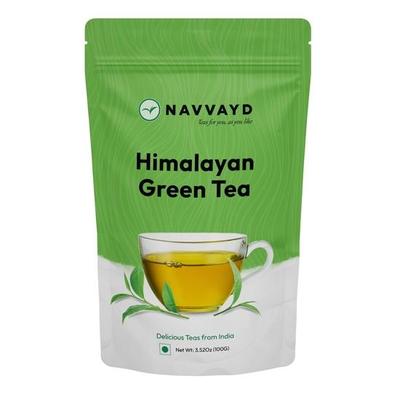 Navvayd Himalayan Green Tea (100 Gm, 50 Cups) | Natural, Weight Management & Slimming Tea | Loose Leaf - Enjoy Hot or Cold