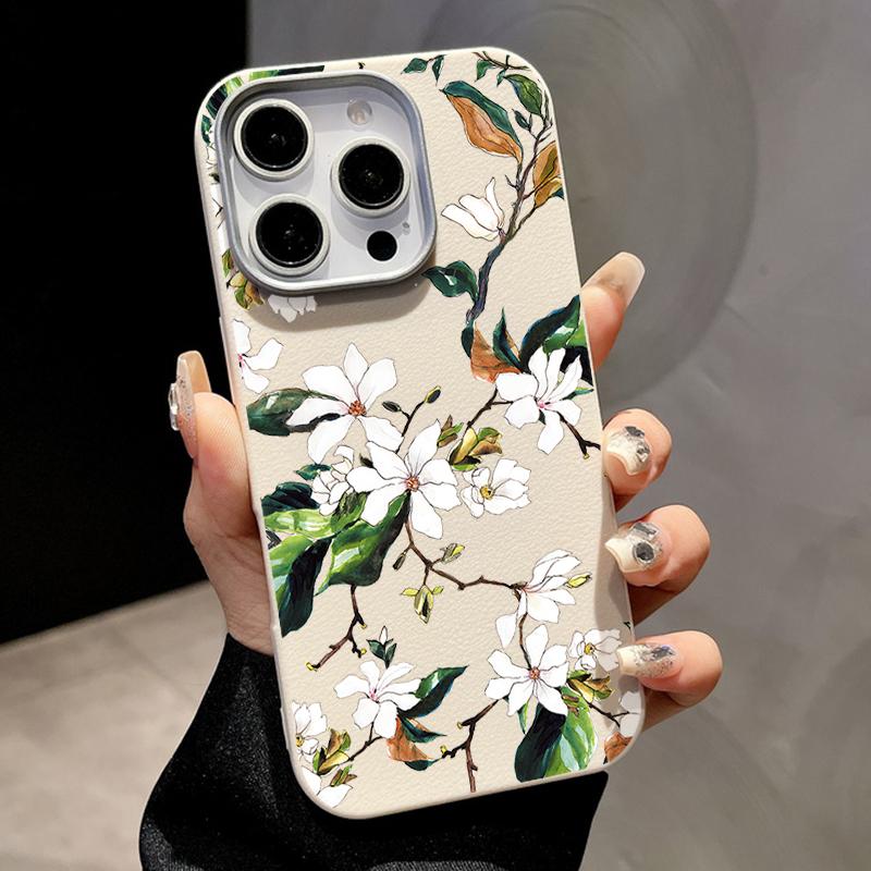 

Для Magsafe Magnetic Yulan Flower Pattern Shell для iPhone 16 Pro 15 14 Plus 13 12 Pro Max 11 Мягкий TPU ударопрочный однотонный тонкий задний чехол iPhone 11 бежевый