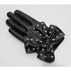 Women's Fashion Dance Gloves Imitation Leather PU Leather Driving Cute Rivets Multicolor Colorful Bow Nightclub Gloves