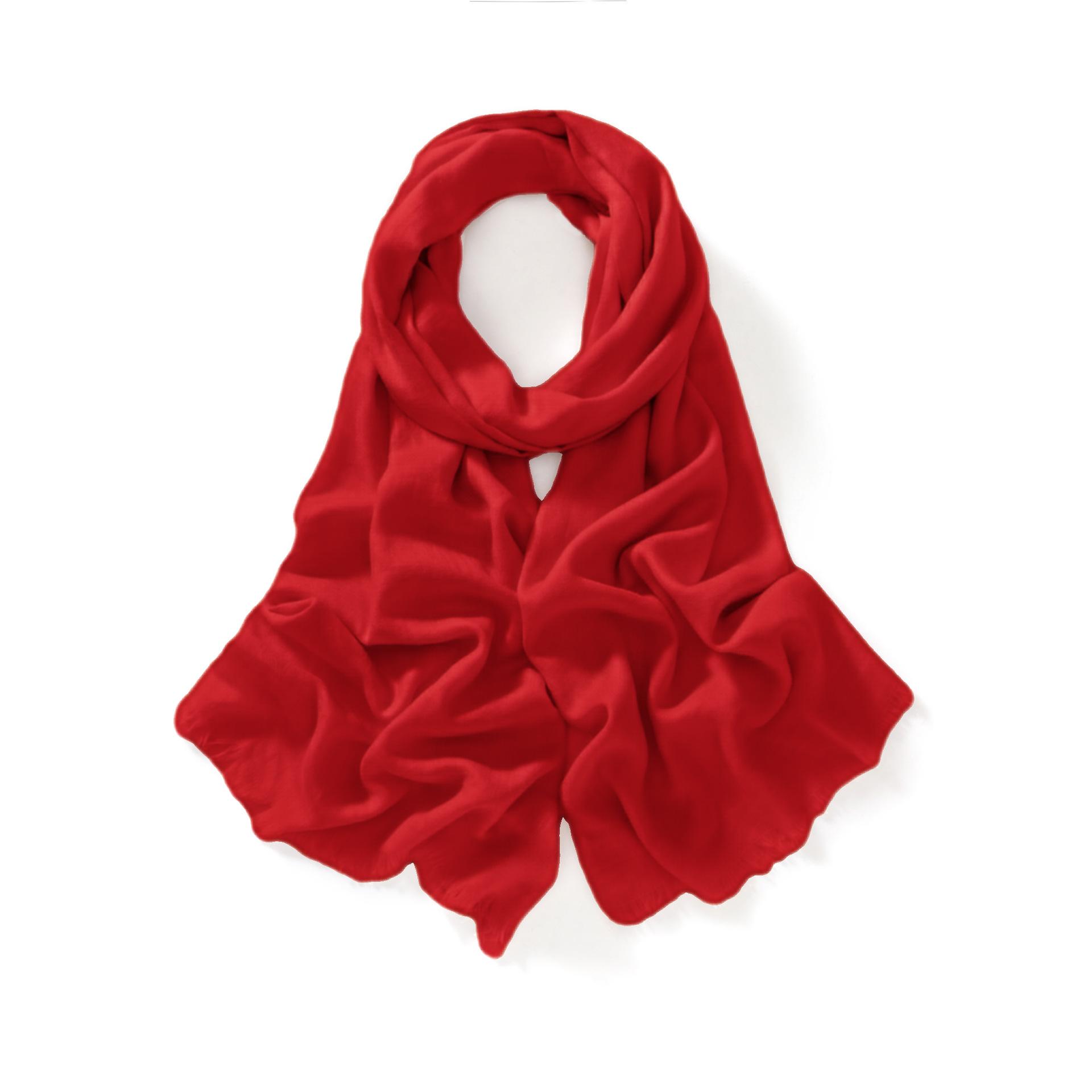 

Новый ультратонкий волоконный однотонный шарф-макарон для женщин, зимняя мода, хлопково-льняная шаль с бахромой, теплая 75*195CM