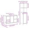 Bathroom Furniture Set with Door 2 pcs Smoked Oak and Black