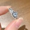 Graffiti Monster Cat Ring for Women – Unique INS Style Open Index Finger Design