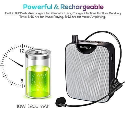 Amplificateur voix portable avec microphone casque 10W Batterie rechargeable PA Voical PA Syst eme de sonorisation amplificateur de