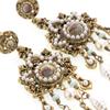 Diamond Water Drop Glazed Fringed Earrings Literary And Retro Design Versatile Stud Earrings Fashion High Sense Antique Earrings
