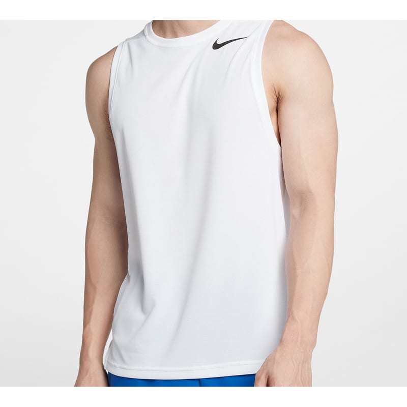 Nike Tank Tops Men's White Crew Neck Thin Straight Fit AQ0464-100