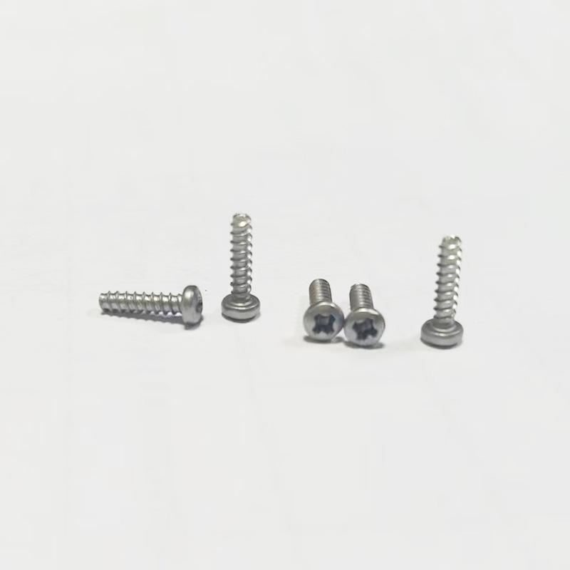 410 Stainless Steel Self-Tapping Screw, Quenched Cross-Recessed Pan Head, Flat Tail, ST2*4 ST2*5, Closed Passivation, 48-Hour Salt Spray