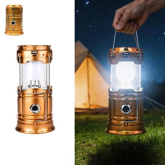 Solar Camping Lantern Lightweight Waterproof USB Rechargeable LED Light Ultra Bright Outdoor Hiking Tent Hanging Emergency Lamp