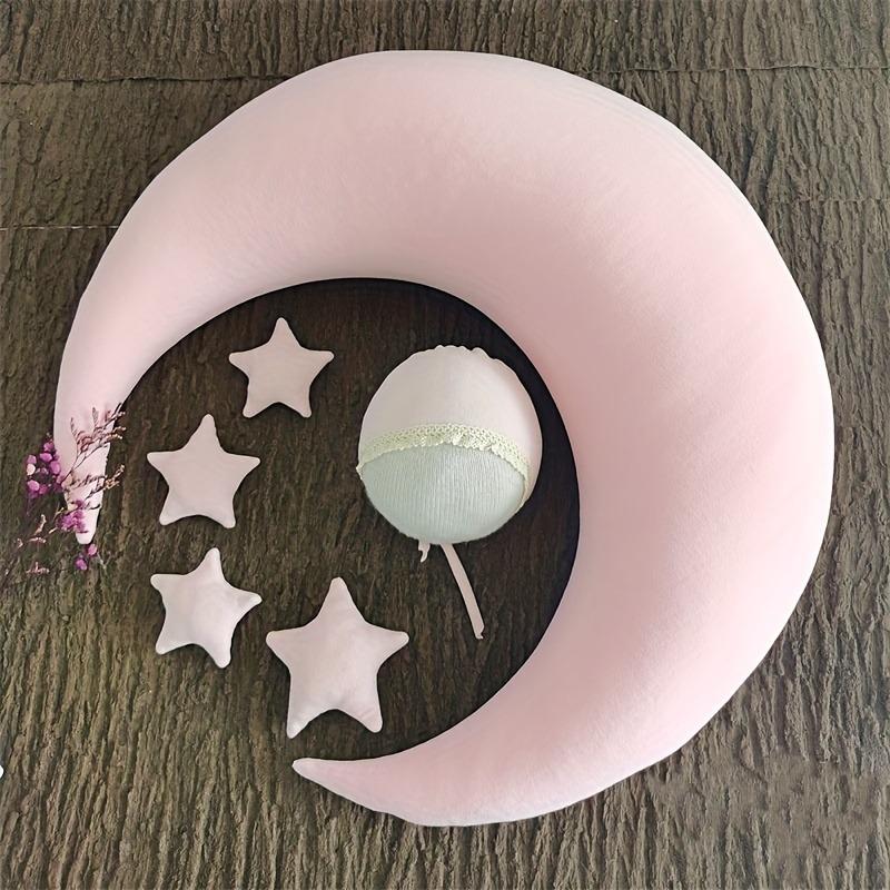 Newborn Moon Photography Prop Pillow Baby Full Moon Moon Hug Pillow Set Washable Organic Cradle Aid for Infant Portrait Sessions
