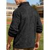 Men's Standing Collar Fleece Top With Zipper Oversized Casual Jacket For Autumn And Winter