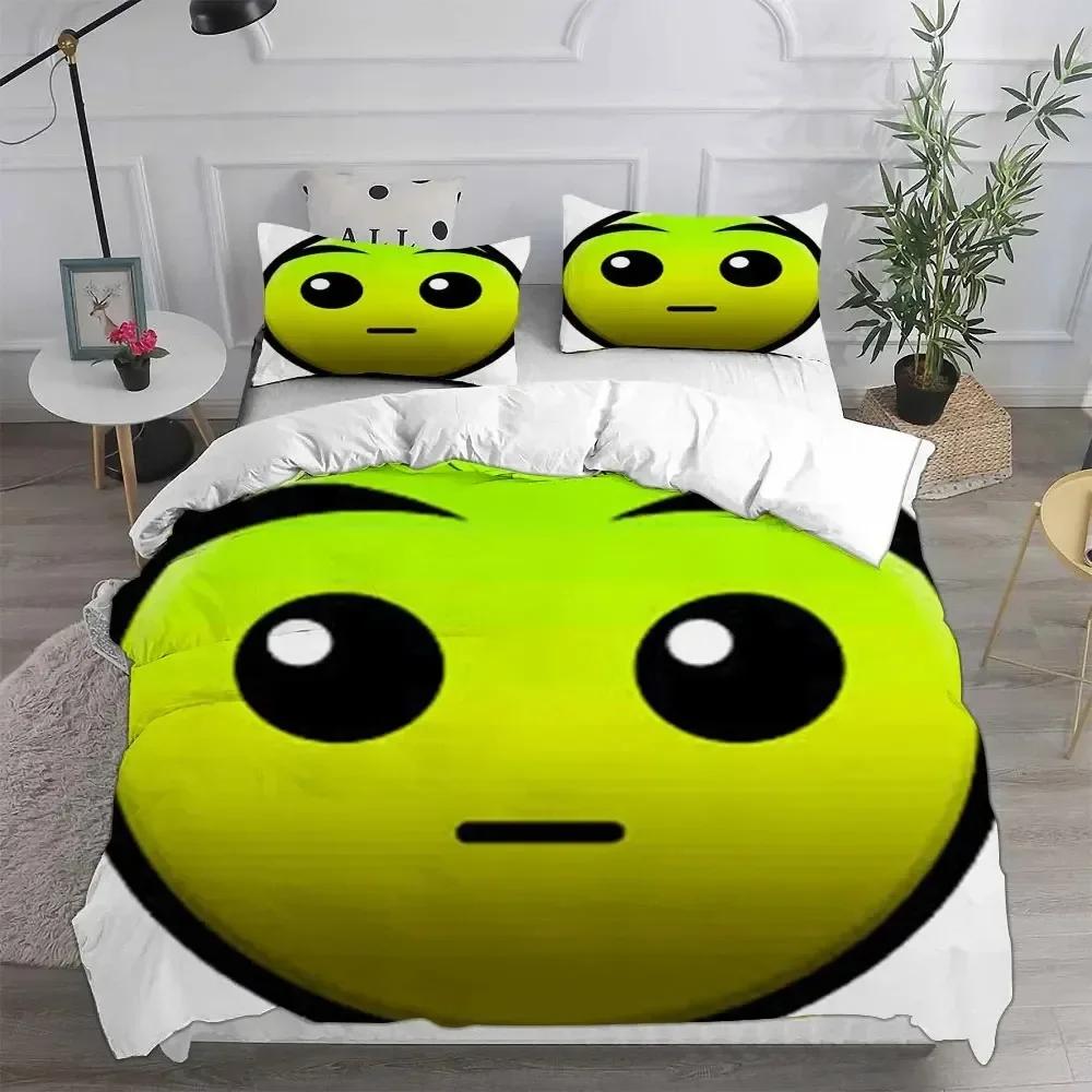 3D Geometry Dash Bedding Sets Comforter Quilt Bed Cover Duvet Cover Pillow Case Sets Bedroom Decoration Home Textiles
