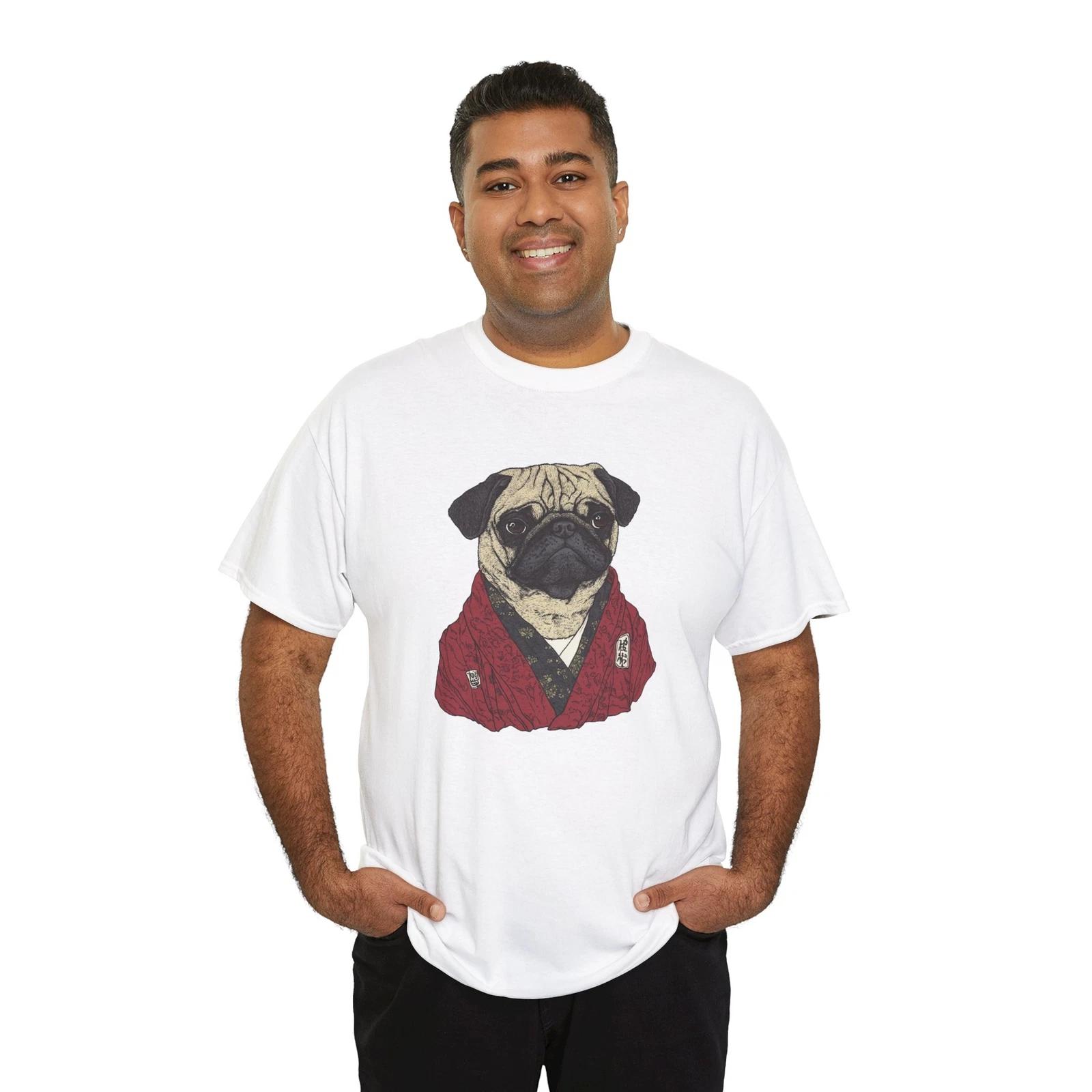 

Pug Wearing Kimono Japanese T-Shirt | Japanese Neon Skyline Shirt 2XL