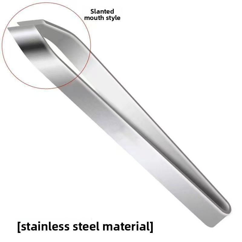 

1PC Stainless Steel Tweezers for Removing Fish Bones and Chicken Feathers in Kitchen Convenient Kitchen Tools