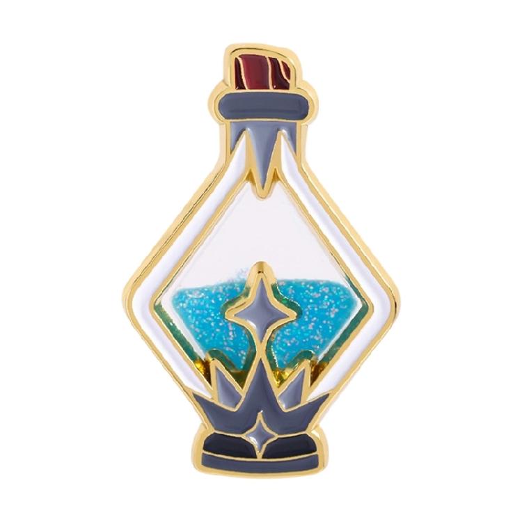 

Mystical Potion Bottle Enamel Pin With Glitter Accent Quality Alloy Craft For Cosplay And Fashion Accessory Decoration