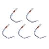 5Pcs PTC Heating Element Constant Temperature Aluminium Shell Thermostat Heater Plate 220V 170 celsius  Blue Black Cable