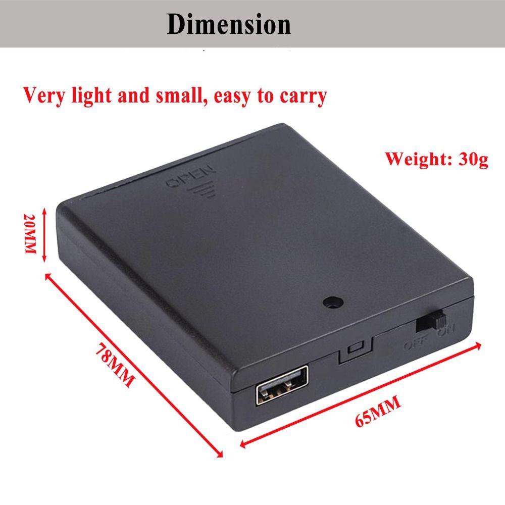 Long Lasting USB Battery Pack AA  Battery LED Lights Adapter Power Supply  Party Decorations