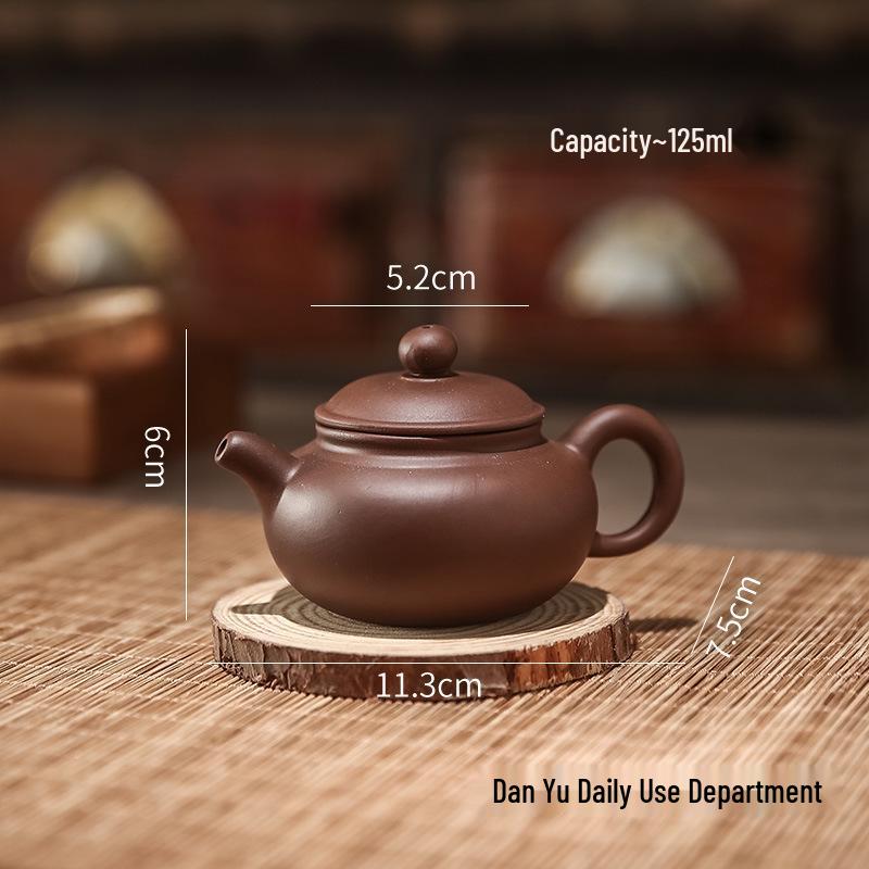 Yixing Handmade Large Capacity Purple Clay Teapot and Teacup Set for Kung Fu Tea Brewing