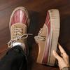 New niche retro board shoes platform invisible inner height increase commuting leisure duck hunting guard hunting X