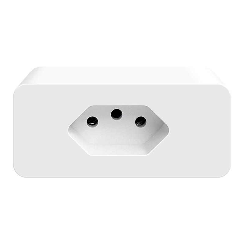

Tuya Wifi Smart Brazil Switch Plug WIFI Smart Brazil Socket Smart Life Brazil Outlet with Power Monitor for Alexa Google Home білий