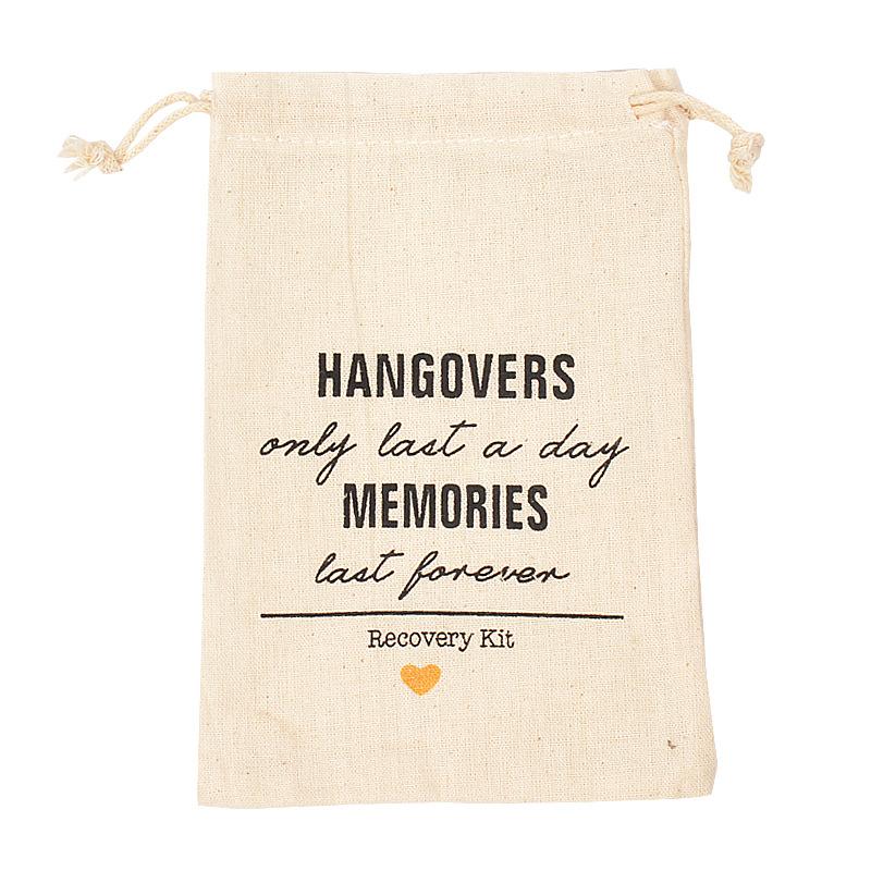 10/5/2Pcs Christmas Party Wake Up Bags Wedding Guest Gift Storage Bag Cotton Linen Bags First Aid Kits Red Cross Hangover Kit