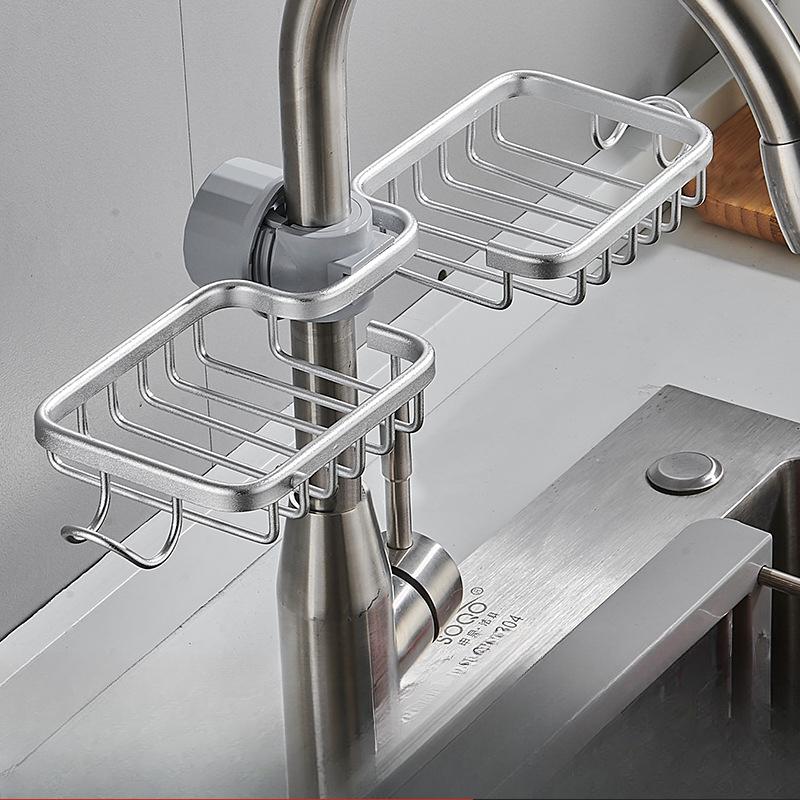 Non perforated soap box Kitchen faucet soap net drain storage artifact bathroom shower bar shelf