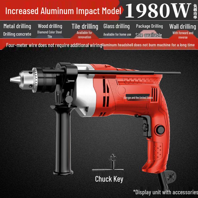 High-Power Variable Speed Impact Drill & Rotary Hammer Electric Screwdriver