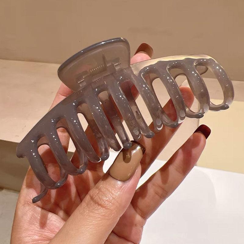7Designs Giant Flower Cross Acrylic Hair Claw Clips for Women Accessories Jewelry Korean Jelly Large Resin Crab Clamp Headwear