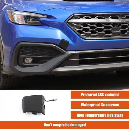 Solid Black ABS Front Tow Hook Cover Trim for Subaru WRX +