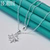 925 Sterling Silver AAA Zircon Flower Pendant Necklace 16-30 Chain For Woman Fashion Wedding Engagement Charm Jewelry