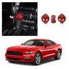 For 15-20 Ford Mustang Interior Gear Shift Knob Decor Cover Trim Red Carbon Fibe