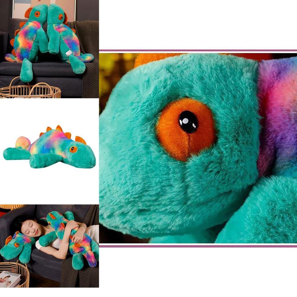 Niedliches Farbwechselndes Chamäleon Plüschtier Langhaarige Stoffechse Puppe Großhandel Geschenk Dekoration
