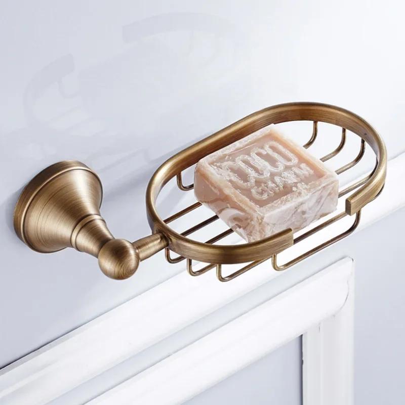 Bronze Bathroom Accessories Hardware Antique Hair Dryer Rack Coat Towel Shelf Rail Bar Shower Soap Dish Holder Toilet Brush