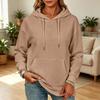 Sweat à capuche de couleur décontracté ample pour femme