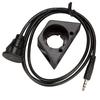 AUX Audio Socket 3.5mm Replacement Accessories Waterproof Adapter Black Cable Dashboard Panel Flush Mount 1pcs