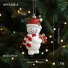 Christmas Pendant Red White Cartoon Plastic Christmas Tree Pendant DIY Vertical Pendant Family Christmas Atmosphere Decoration