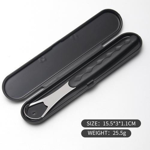 

Stainless Steel Tongue Coating Cleaner Tongue Scraper Portable For Removing Bad Breath And Odor Oral Cleaning And Care Tool