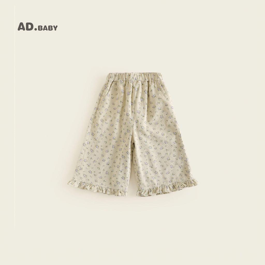 2025 Kinder Kordhosen im koreanischen Stil: Trendige Herbst-Neun-Punkte-Freizeithosen für Mädchen