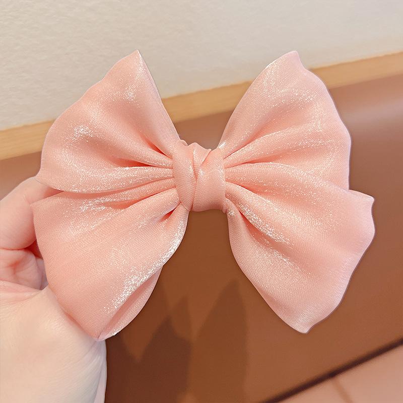 1PC Bright Snow Yarn Bow Hairpin Children's Headwear Lovely Girl Hair Clips Barrettes Hairgrips Hair Accessories