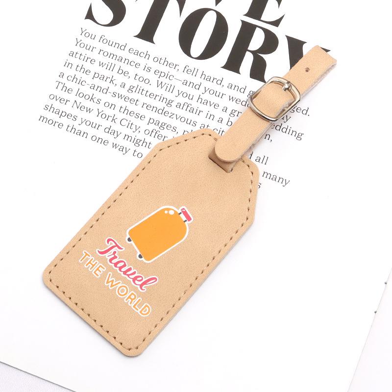 PU Leather Luggage Tag Holder for Suitcases and Backpacks